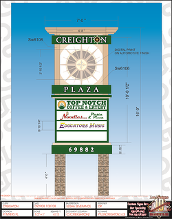 Lee Designs Drawing of Creighton Commercial Development Plaza Pylon Sign resized 600