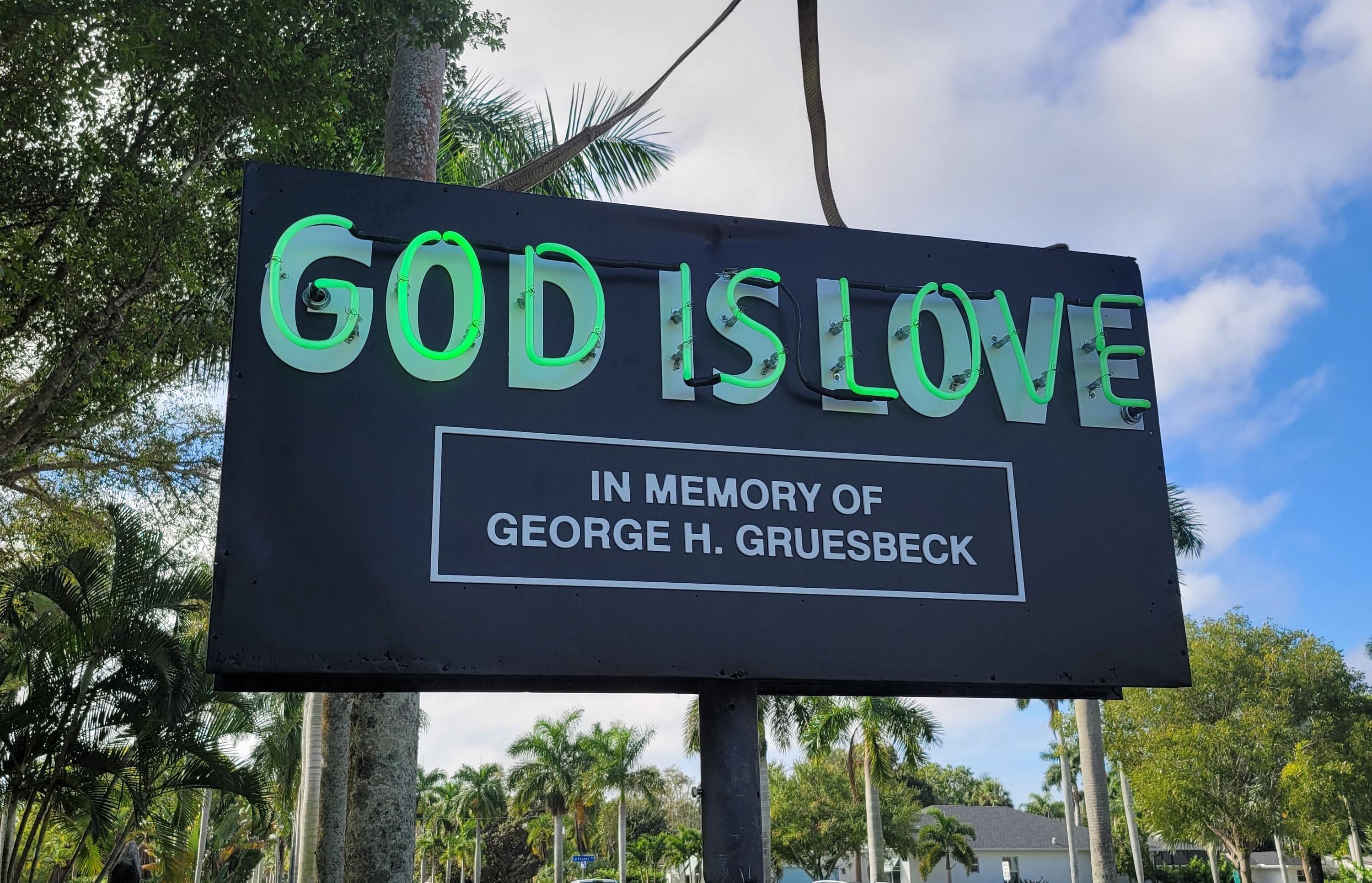 God is Love McGregor sign