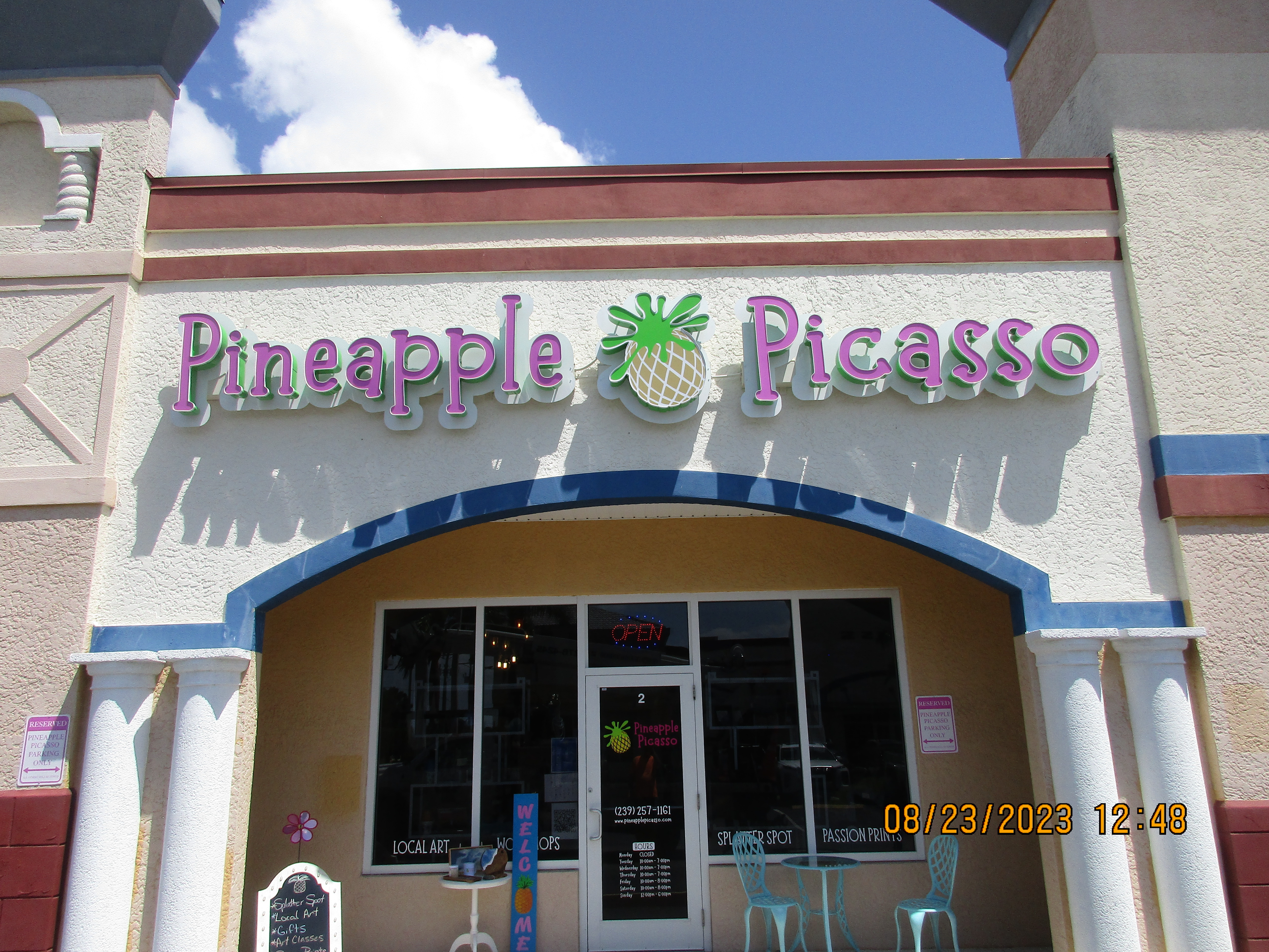 Pinapple picasso channel letters